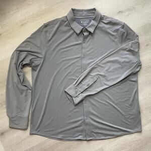Coolibar UPF UV Protective Button Up Shirt for men Grey XL